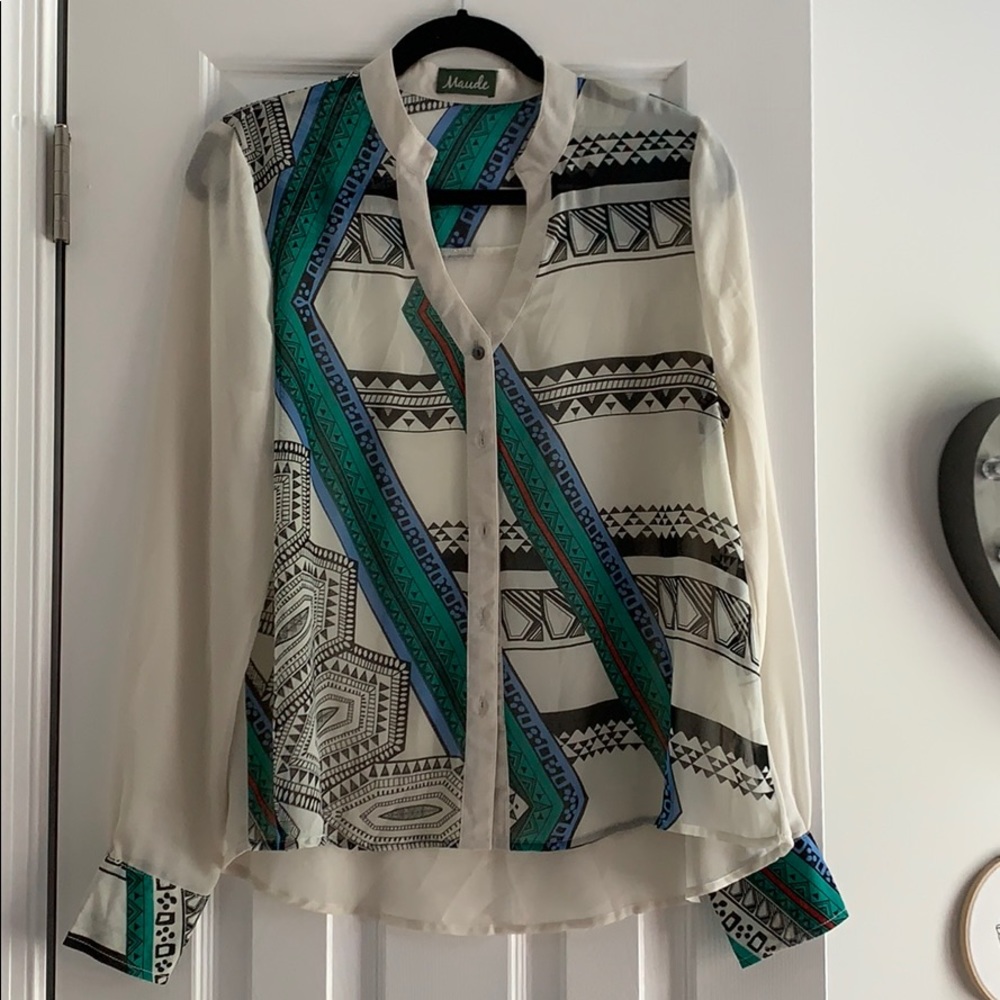 High low sheer blouse